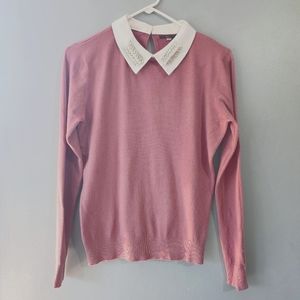 Milano Long-sleeve Embellished Collar Sweater